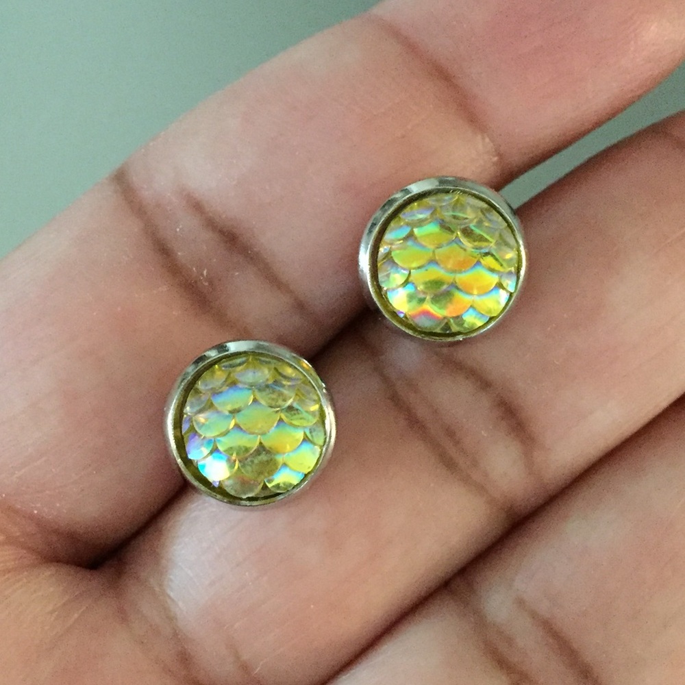Mermaid stud earrings